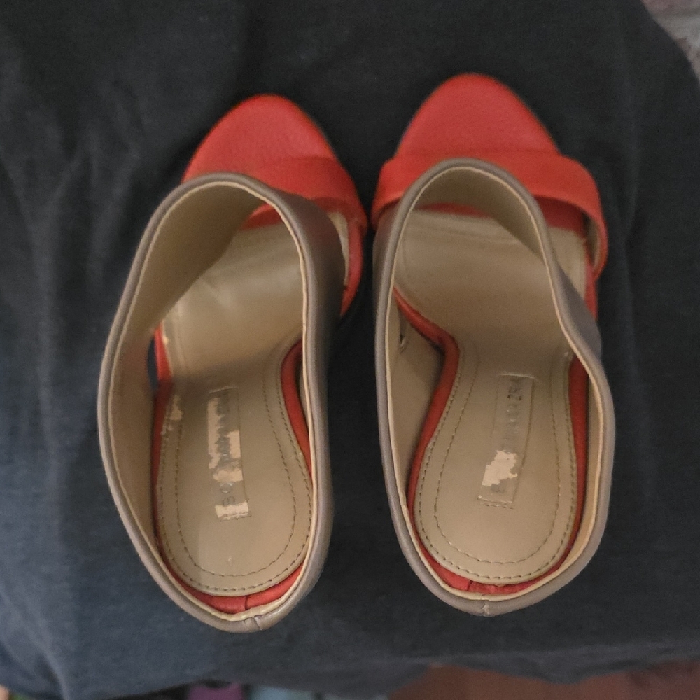 Stylish Coral and Taupe Women's Sandals - Picture 7 of 10